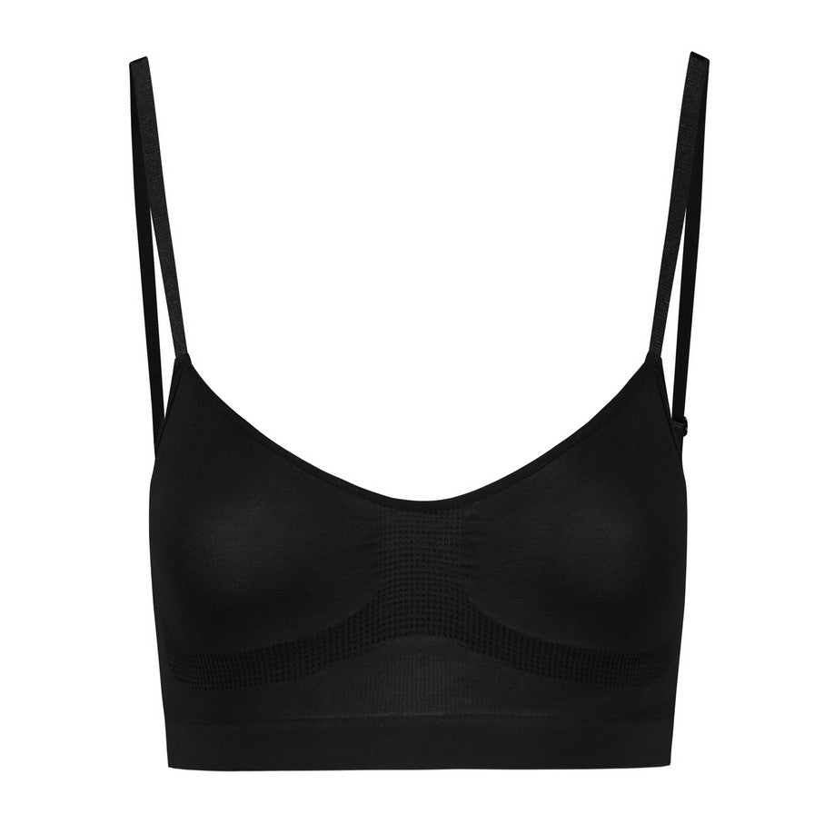 Bustiera neagra seamless modelare ridicata