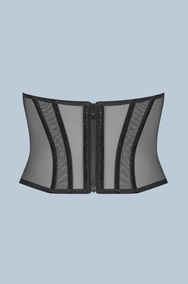 Corset decupat negru