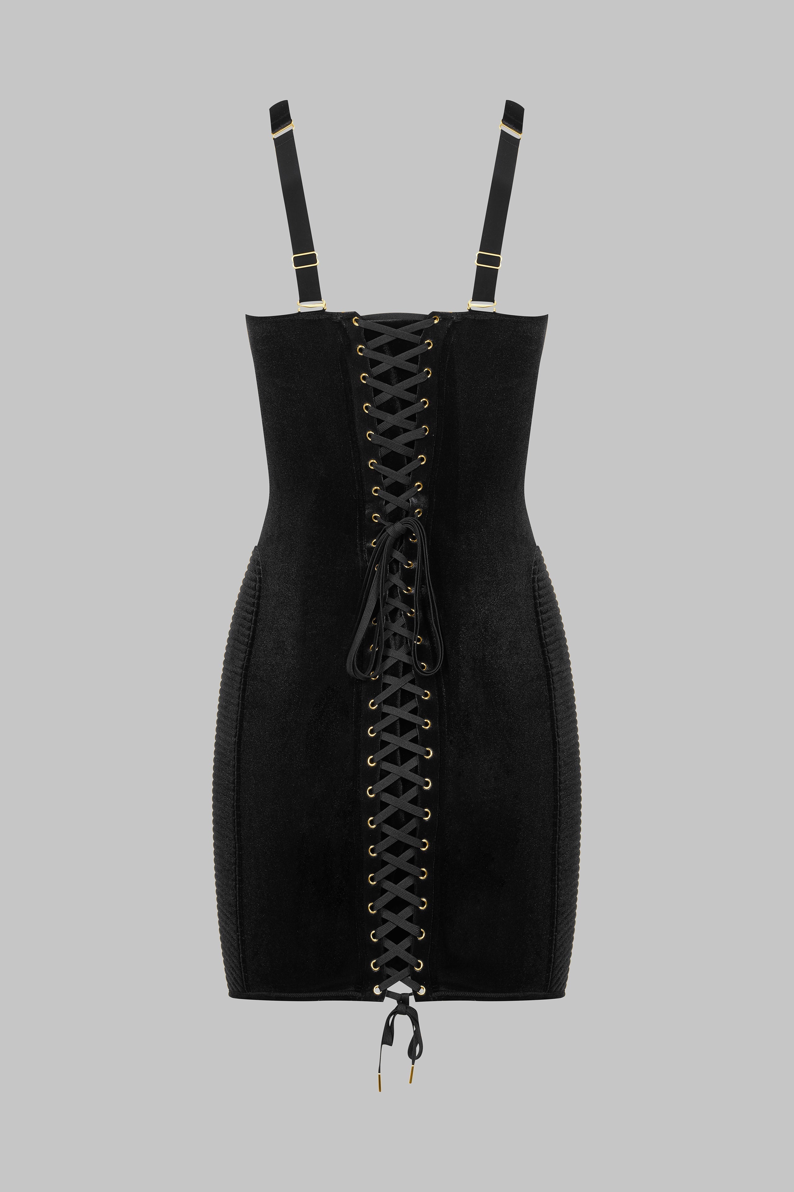 Rochie catifea neagra - Rococo