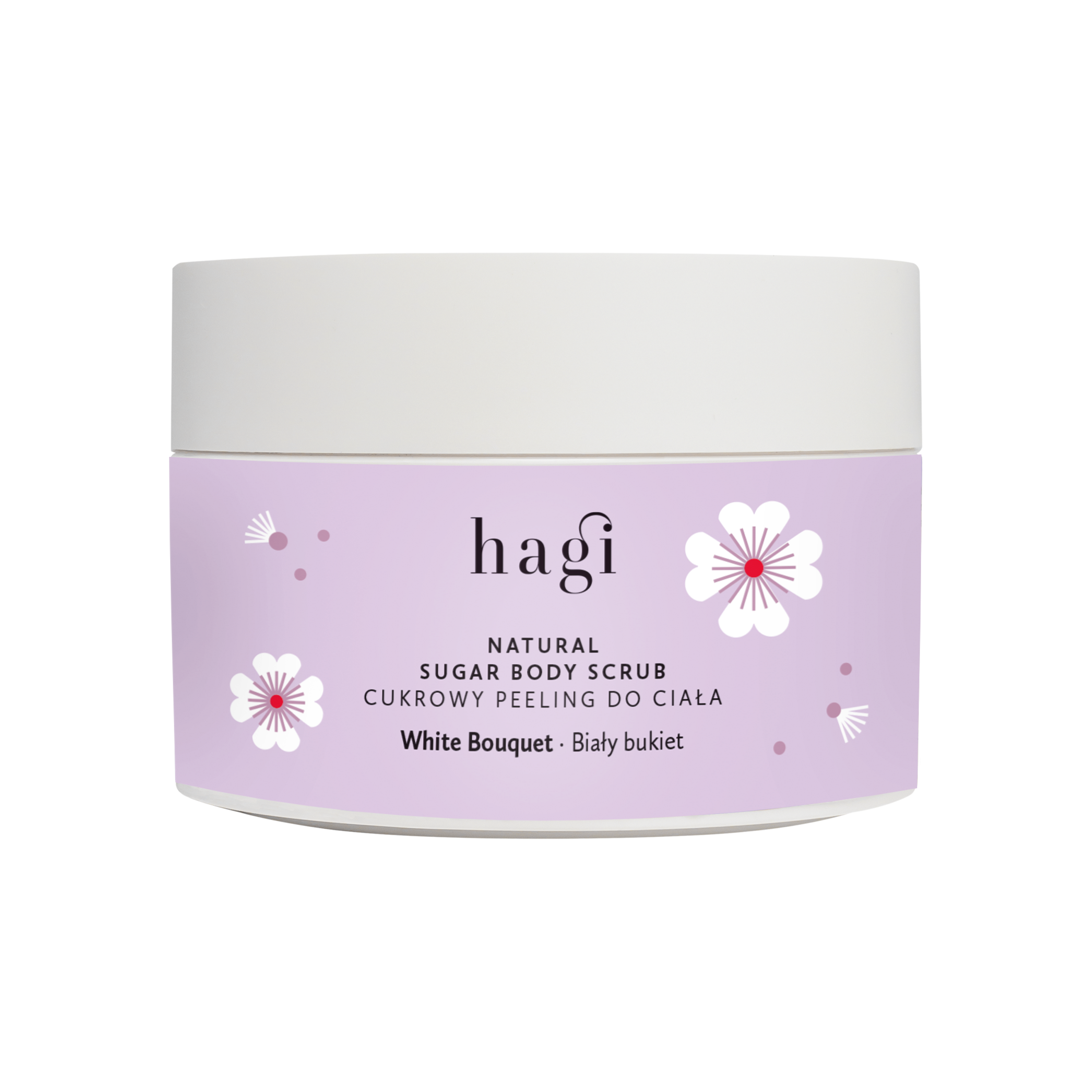 Scrub natural pentru corp cu zahar White Bouquet, 200g