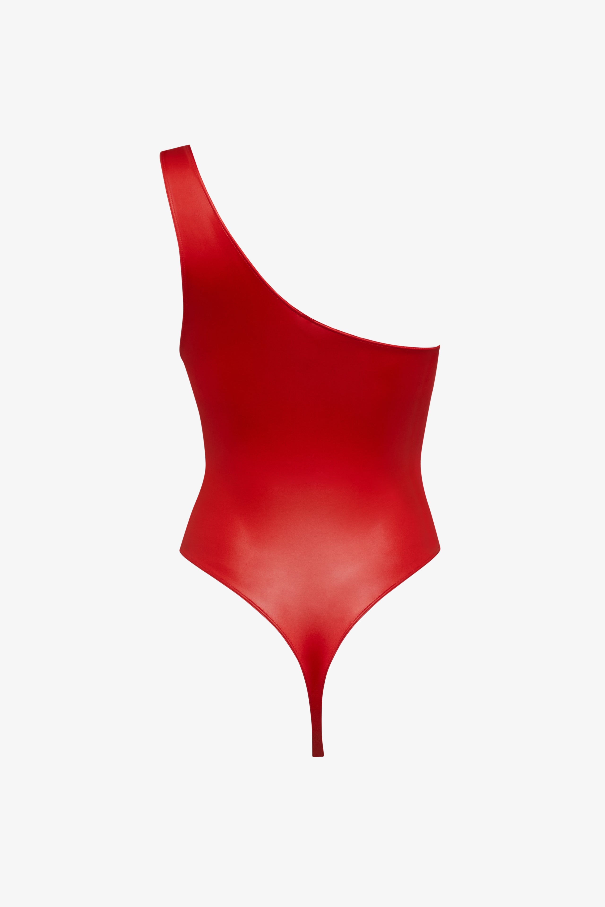 Costum baie intreg asimetric Splash – efect wet-look