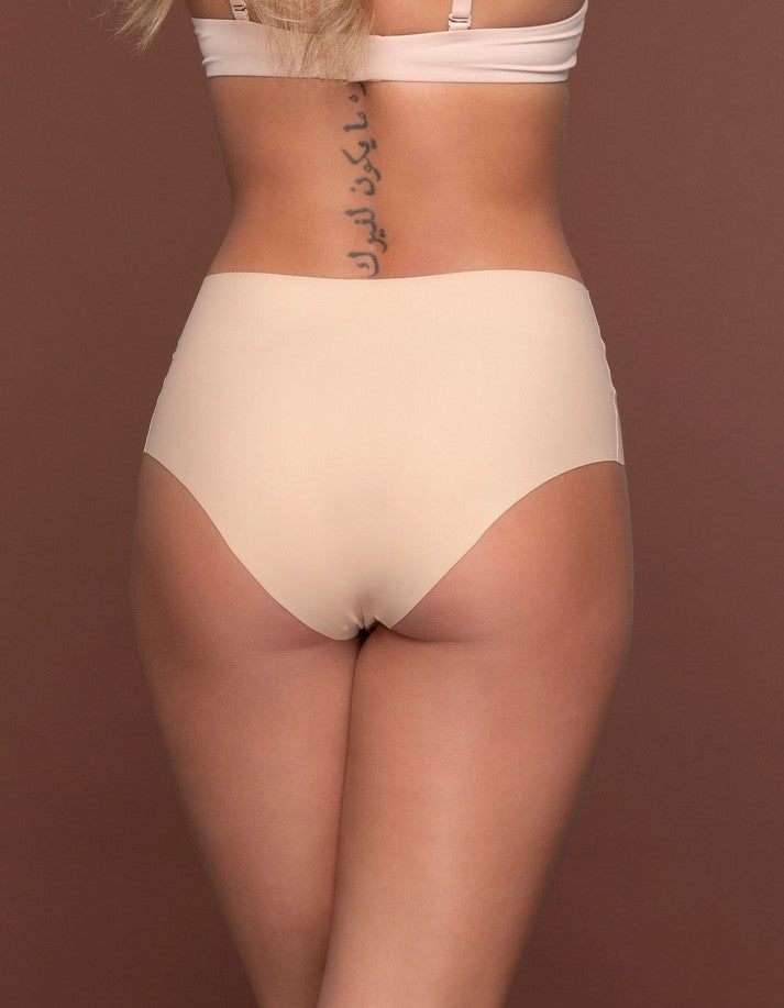 Set 2 chiloti hipster invizibili negru+nude