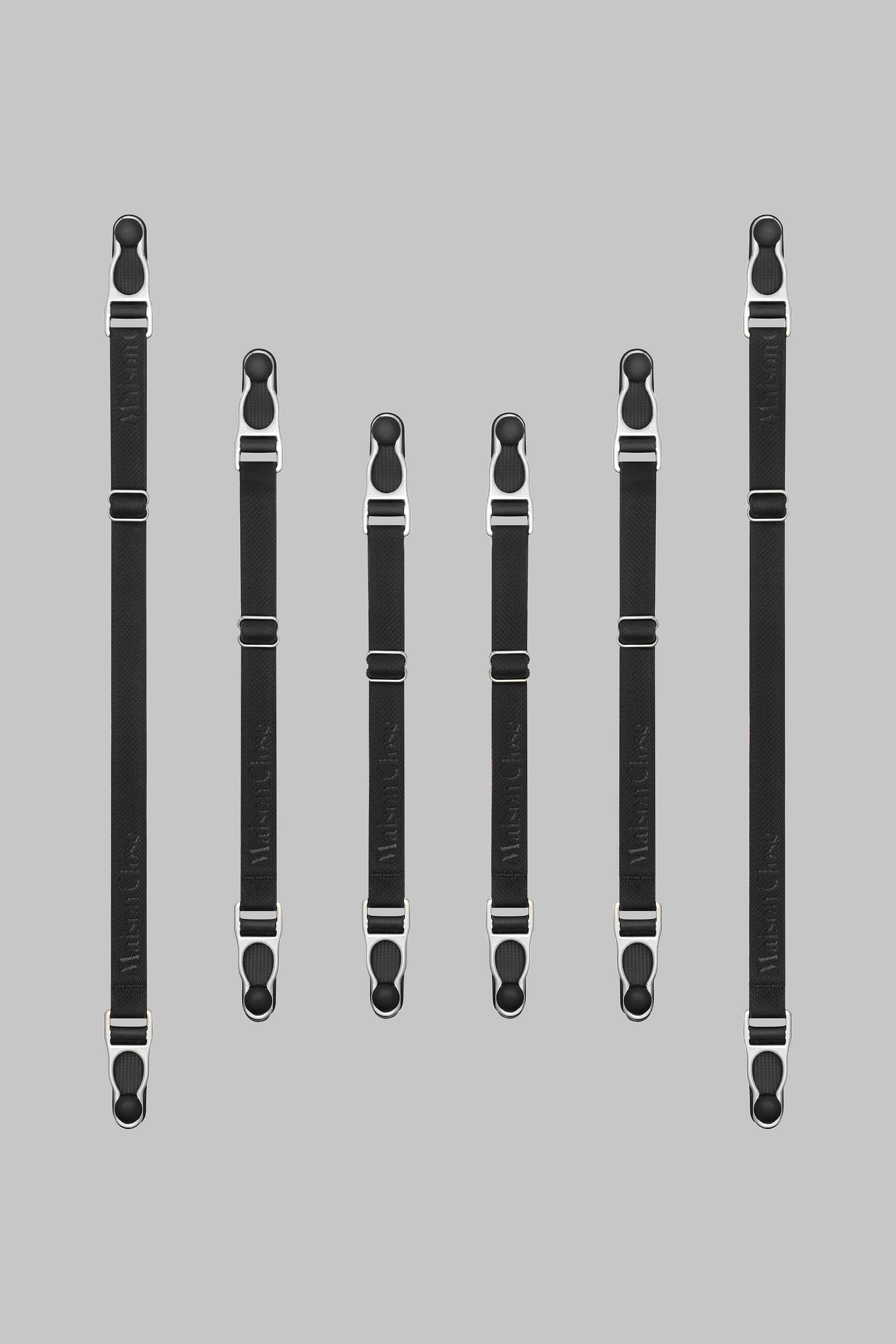 Set bretele duble portjartier negru/argintiu - Signature