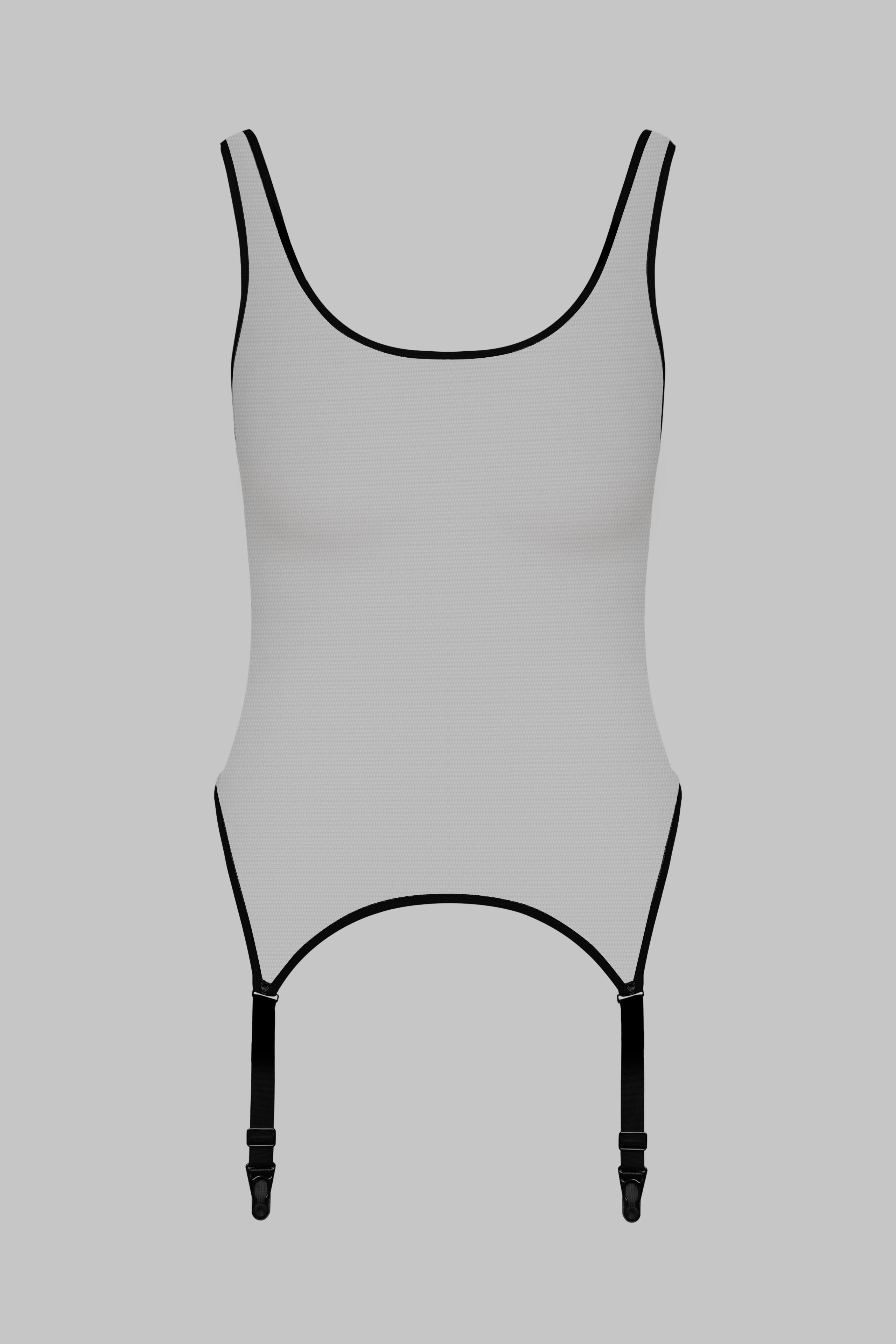 Body transparent cu jartiere - Pure Tentation