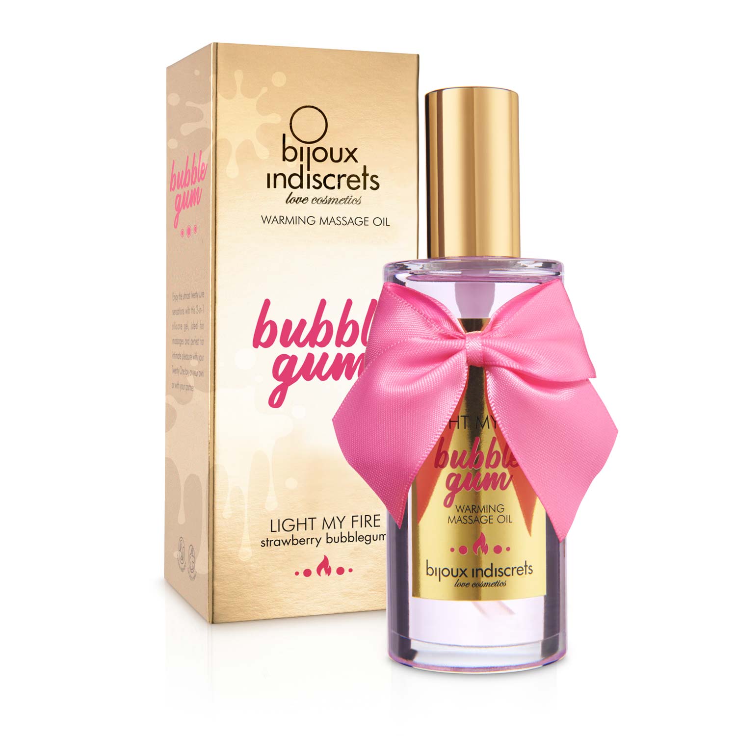 Ulei pentru masaj cu efect de incalzire Light My Fire Bubblegum, 100ml