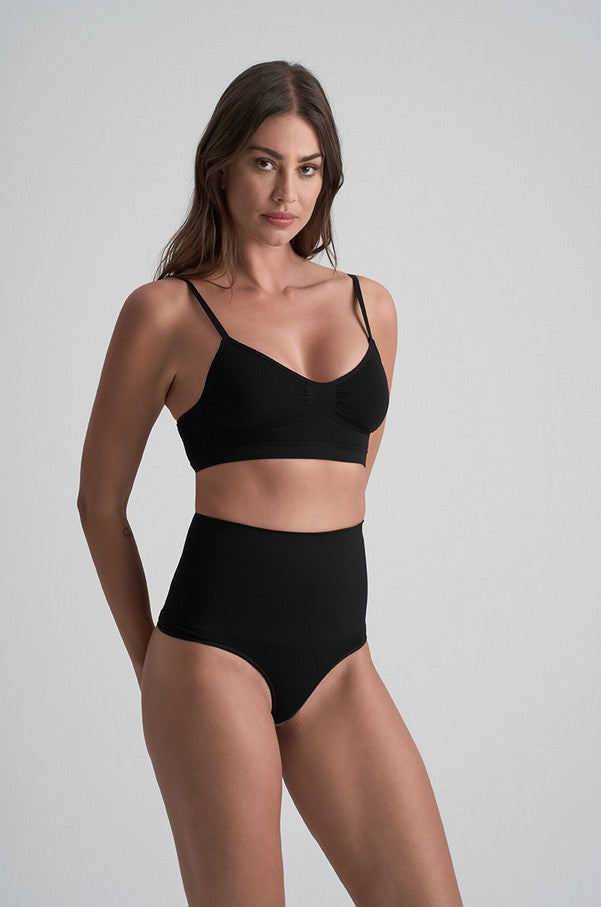 Bustiera neagra seamless modelare ridicata
