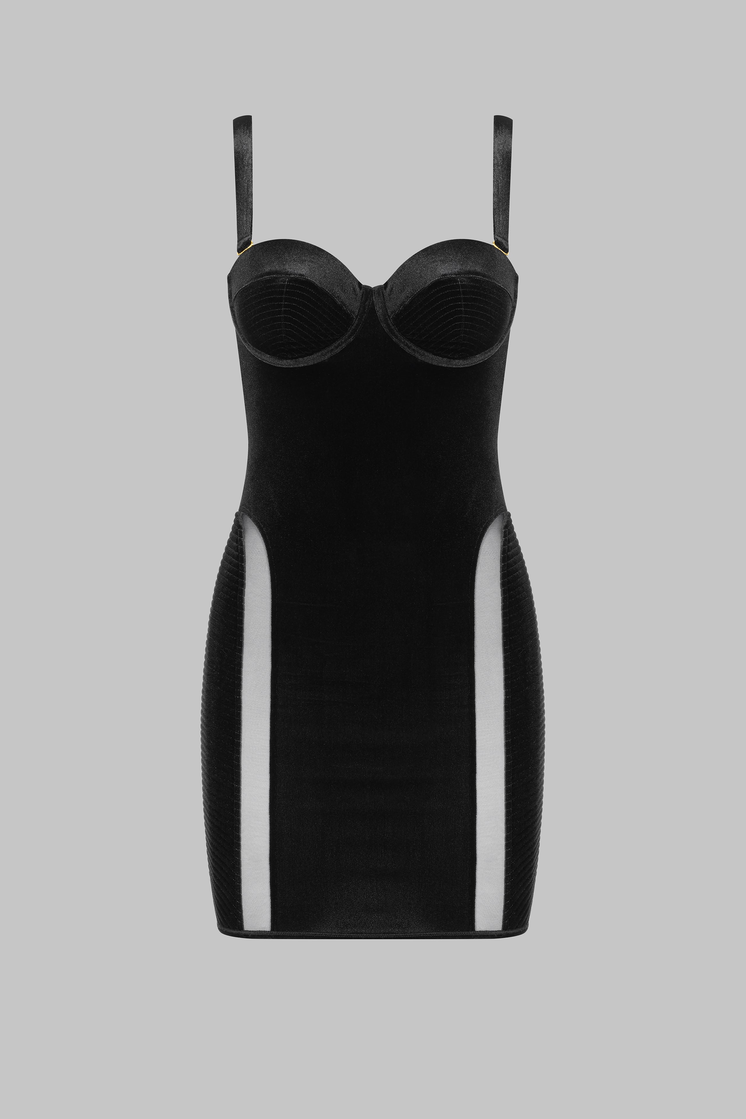 Rochie catifea neagra - Rococo