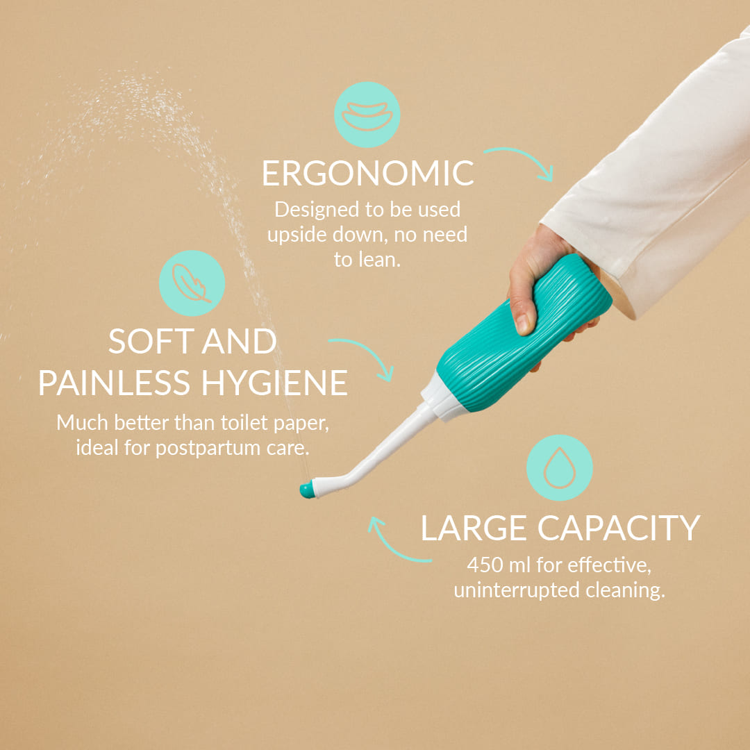 Sticla perineala postpartum – irigator intim pentru igiena dupa nastere